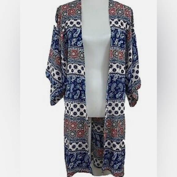 Hummingbird Floral Light Weight Open
Kimono Size Large - Picture 1 of 7